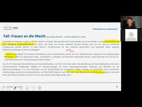 Klausurenkurs Arbeitsrecht: Einheit 03 (AGG, Einführung Kündigungsschutz)