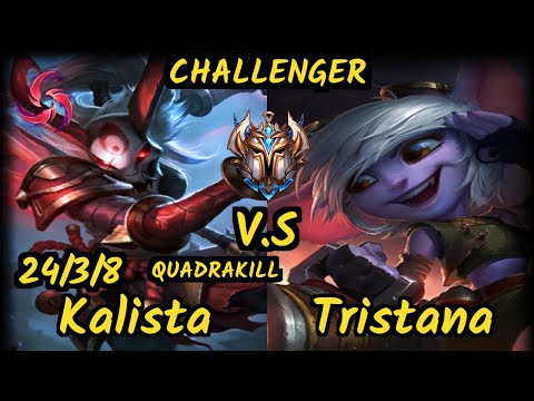 PNG Matsu (KALISTA) vs TRISTANA - QUADRAKILL 24/3/8 KDA BOTTOM ADC CHALLENGER GAMEPLAY - BR