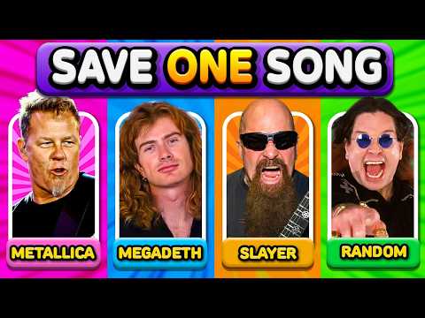 Save One Song 🤘 Metallica vs. Megadeth vs. Slayer vs. Random | Music Quiz