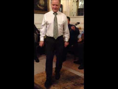 Kevin Doyle dancing at the Irish Embassy, September 26, 2013
