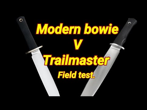 FALLKNIVEN Modern Bowie Versus COLD STEEL Trailmaster sanmai
