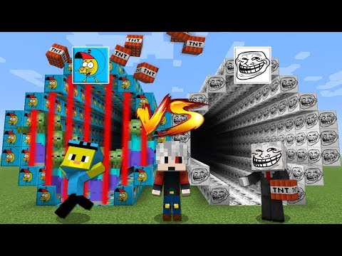 KRAL ŞAKİR VS TROLL TÜNEL ŞANS BLOKLARI - Minecraft