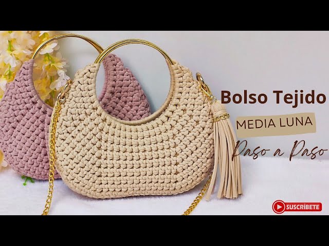 Vídeo relacionado con Bolso de Hombro Media Luna con Colgante de Borla, Negro - Bolso Liviano con Textura para Viajes Informales de Mujer