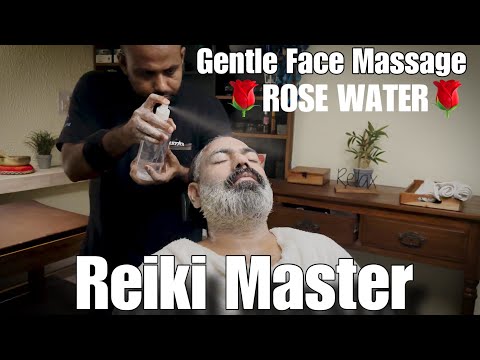 Satisfying Face massage Asmr relaxation by Indian Barber Reiki Master