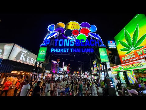 Bangla Walking Street, Patong Beach, Phuket, Thailand 🇹🇭 4K Walking Tour