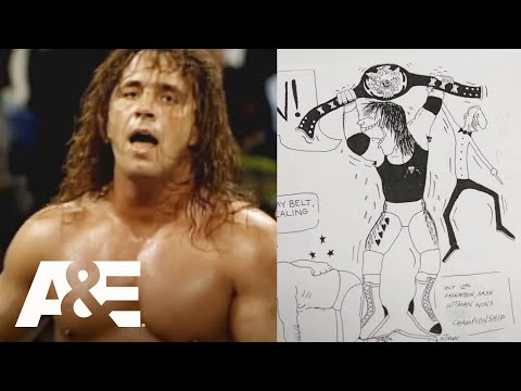 Thumbnail of the video: WWE Biography: Bret "The Hitman" Hart's Special Hobby | A&E