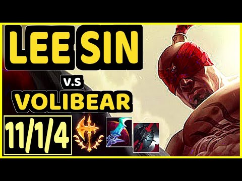 GILIUS (LEE SIN) vs VOLIBEAR - 11/1/4 KDA JUNGLE GAMEPLAY - EUW Ranked GRANDMASTER