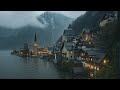 Hallstatt Austria Rainy Walking Tour Most Beautiful Village 4K Video