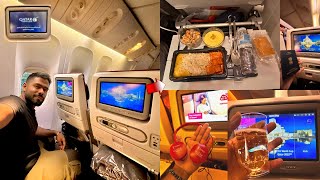 QATAR AIRWAYS Boeing 777 ECONOMY CLASS with Unlimited FOOD || 5-Star Airline Experience ||