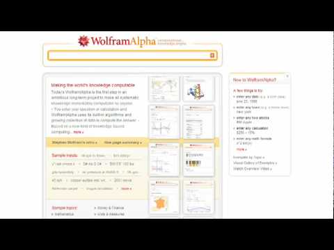 Видео Wolfram|Alpha