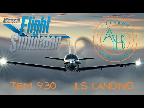 TBM 930 ILS Approach MSFS Greased landing -12fpm