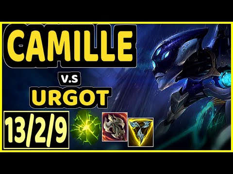 ELWIND (CAMILLE) vs URGOT - 13/2/9 KDA TOP GAMEPLAY - EUW Ranked DIAMOND