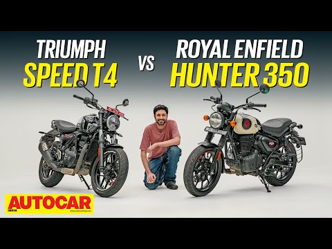 Triumph Speed T4 vs RE Hunter 350 - Affordable neo retro face off | Comparison | Autocar India