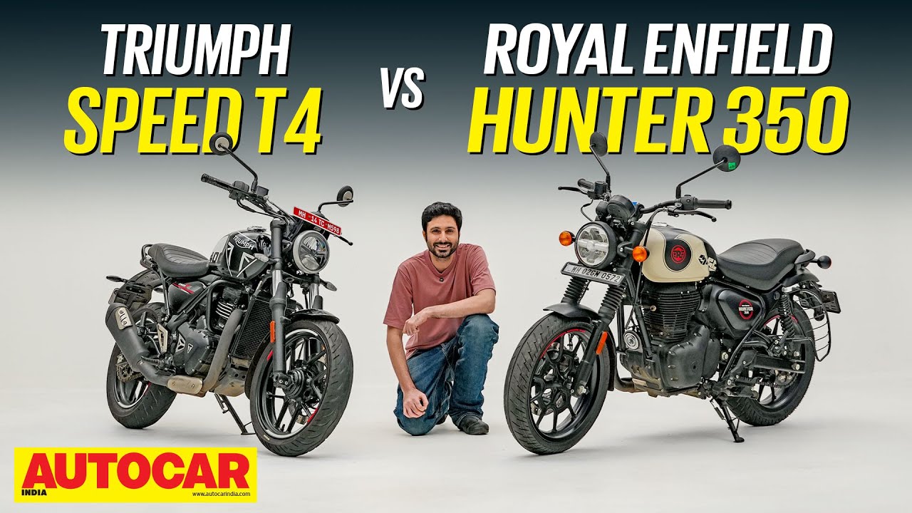 Triumph Speed T4 vs RE Hunter 350 - Affordable neo retro face off | Comparison | Autocar India