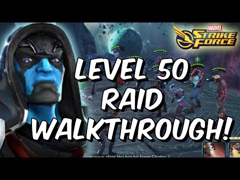 Level 50 Raid Walkthrough With Commentary - Marvel Strike Force