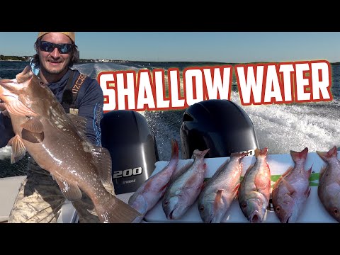 Catching mutton snapper in shallow water | Key Largo Patch Reef Fishing | Catch Clean & Cook