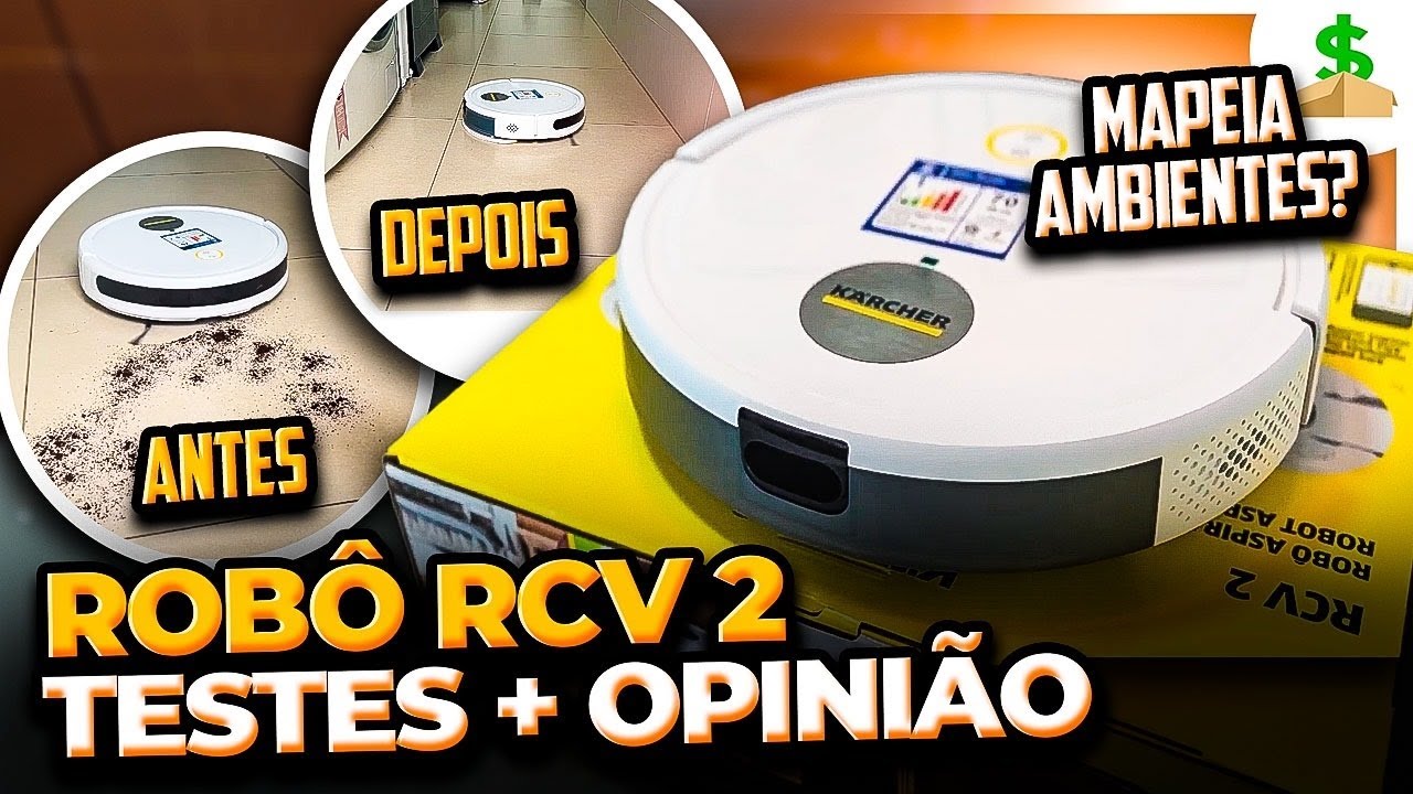 TESTAMOS o ROBÔ KARCHER RCV2! ELE MAPEIA AMBIENTES? Testes + Opinião Aspirador de Pó Robô 🤖