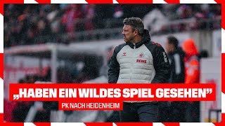 "We witnessed a wild game" - Press conference after Heidenheim | 1. FC Heidenheim - 1. FC Köln 2:2