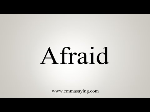 Part of a video titled How To Say Afraid - YouTube