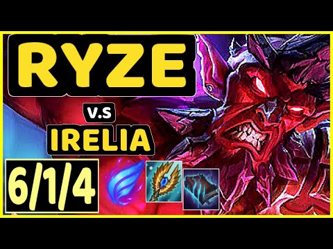 YANG (RYZE) vs IRELIA - QUADRAKILL 6/1/4 KDA TOP GAMEPLAY - BR Ranked MASTER