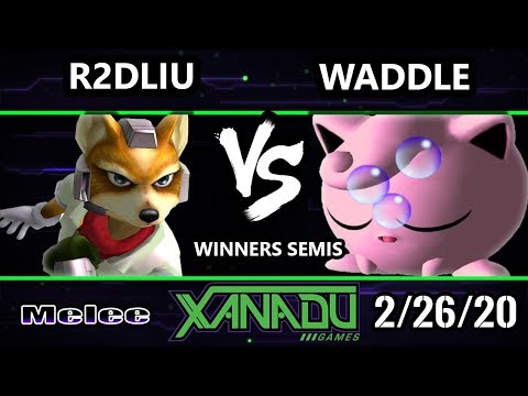 S@X 343 Winners Semis - R2DLiu (Fox, Sheik) Vs. waddle (Jigglypuff) Smash Melee - SSBM