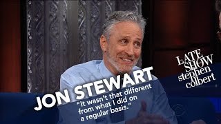 Jon Stewart Ribs Stephen For His Recent Language