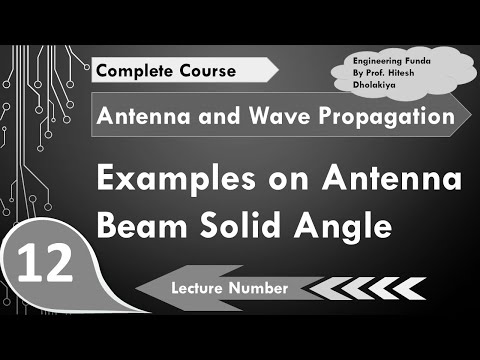 Example of Antenna Beam Solid Angle in Antennas and Wave Propagation by Engineering Funda