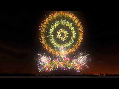 Synchronized Fireworks Show   FWsim Simulator   Rolling In The Deep, Adele