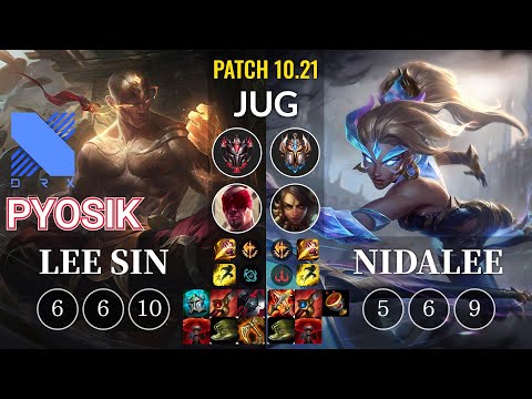 DRX Pyosik Lee Sin vs Nidalee Jungle - KR Patch 10.21