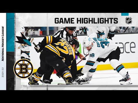Sharks @ Bruins 10/24/21 | NHL Highlights
