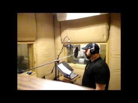 Optikz in the booth at Studio A recording vocals for his upcoming new single "Dark" (Part 1)