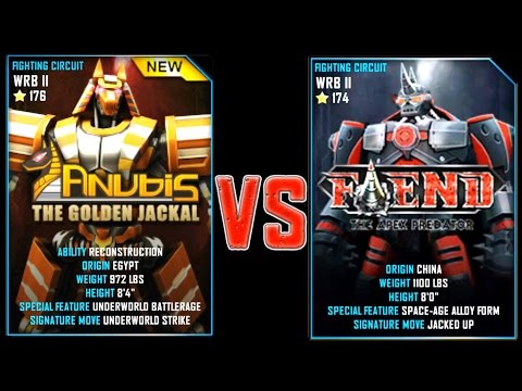 REAL STEEL WRB ANUBIS VS FIEND New Robots UPDATE (Живая сталь)
