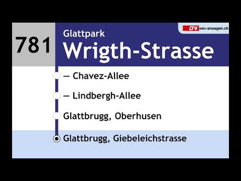 VBG Ansagen - 781 - Zürich, Oerlikon – Glattpark – Glattbrugg, Giebeleichstrasse