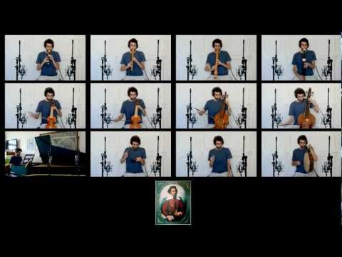 I played 12 instruments TOGETHER [16th Century Music Praetorius Canaries]