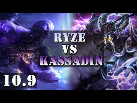 [PT-BR] Ryze vs Kassadin (MID) l KDA 12/1/9, Ryze BR I Diamante I Patch 10.9