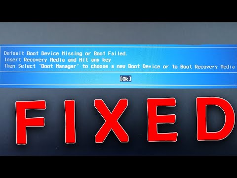 Fix Default Boot Device Missing or Boot Failed in Lenovo