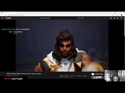 Tyler1 Reacts to NEW CHAMPION AKSHAN???