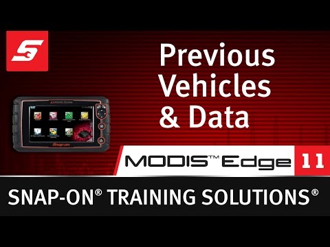 Previous Vehicles & Saved Data: MODIS™ Edge (Pt. 11/13) | Snap-on Training Solutions®