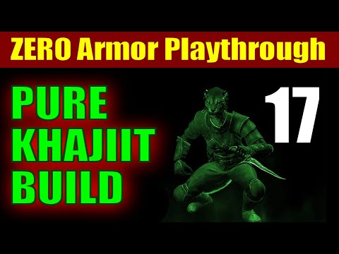 Skyrim PURE KHAJIIT Walkthrough ZERO ARMOR RUN -  Part 17, Deep in Chillwind Depths