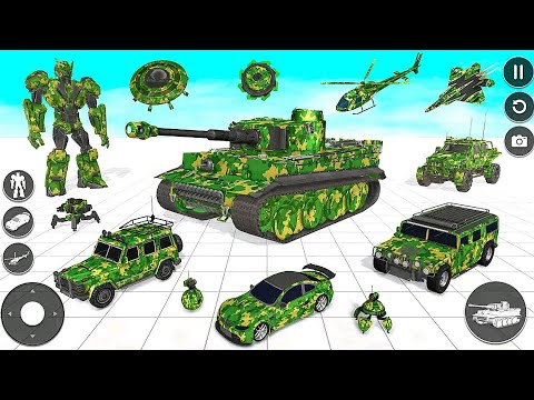 Army Tank Robot Car Helicopter War Robot 2023 - Android Gameplay