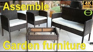 How to assemble rattan garden furniture- step by step