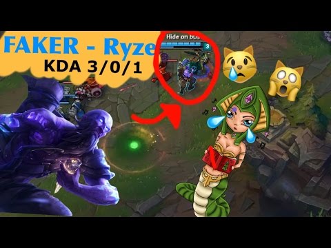 [12min WIN] FAKER plays Ryze vs Cassiopeia