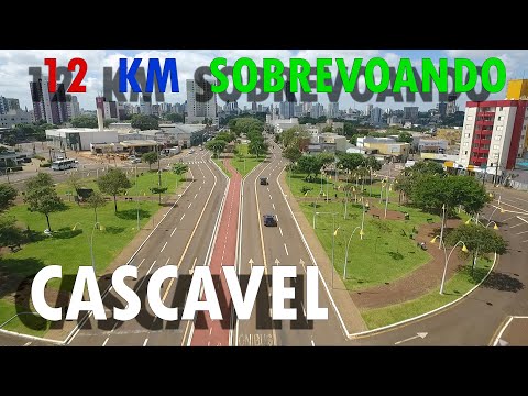 Passeio por Cascavel PR por Drone - 12 km sobrevoando a cidade