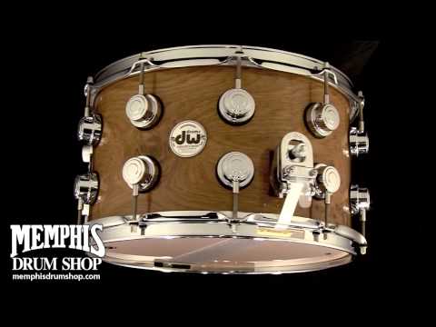 DW 14 x 8 Collector's Series Exotic Oak Cluster Snare Drum with MAG Throw off - 20 Lug - 360