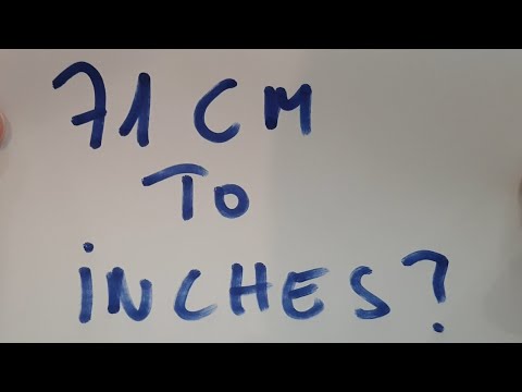 71 cm to inches