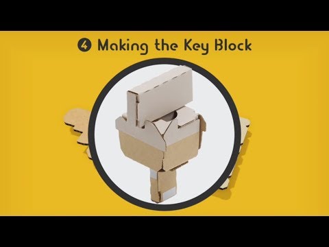 Toy-Con House ~ 4 Making the Key Block & 5 Attaching the Joy-Con ~ LABO 01 Variety Kit 1bf