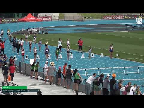 Girls U10 60M Hurdles Heat 5: 2023-24 State Combined Events Championships - Saturday