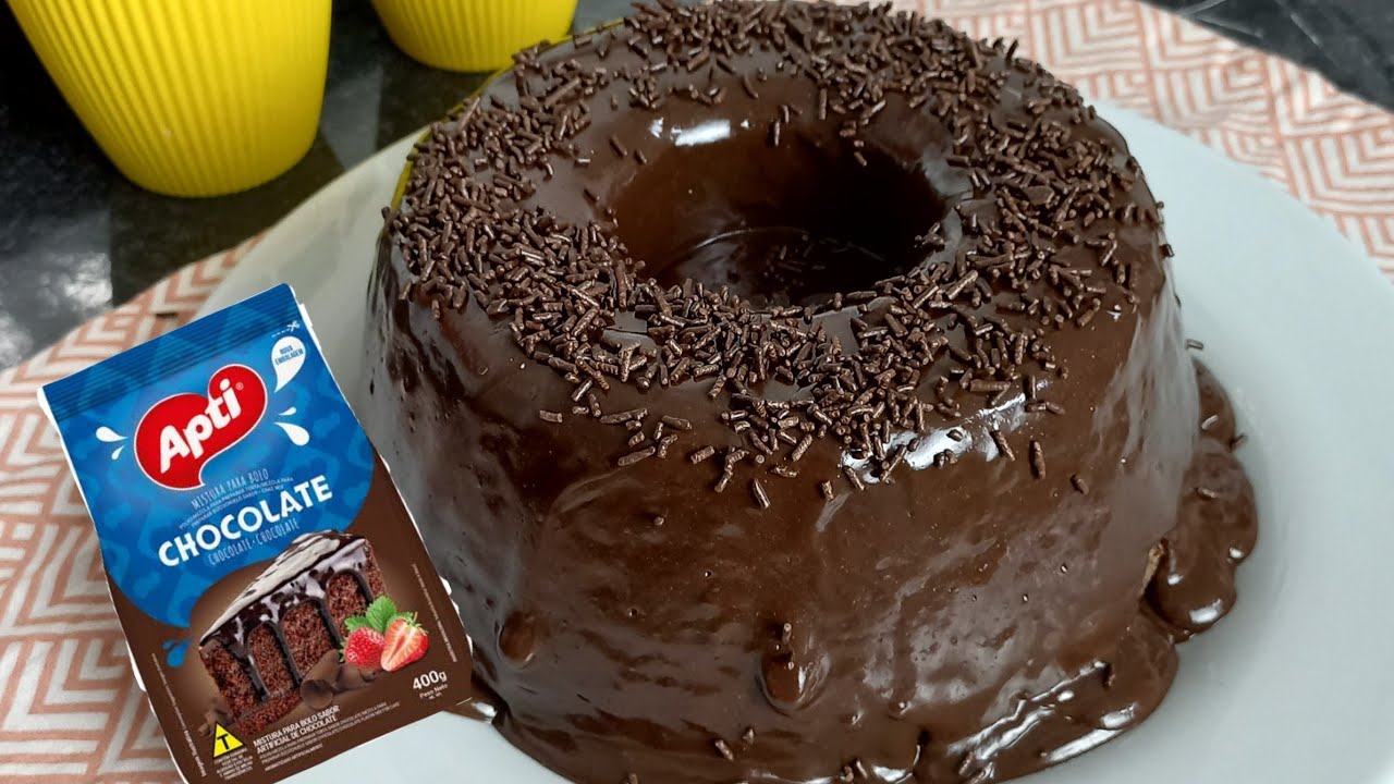 COMO FAZER BOLO DE CHOCOLATE COM MASSA PRONTA APTI
