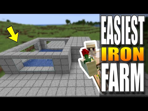 Minecraft Easiest Iron Farm You'll Ever Make - 450+ Per Hour