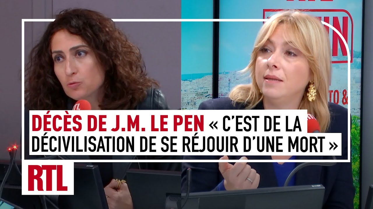 Décès de Jean-Marie Le Pen : "C'est de la décivilisation de se réjouir de sa mort"